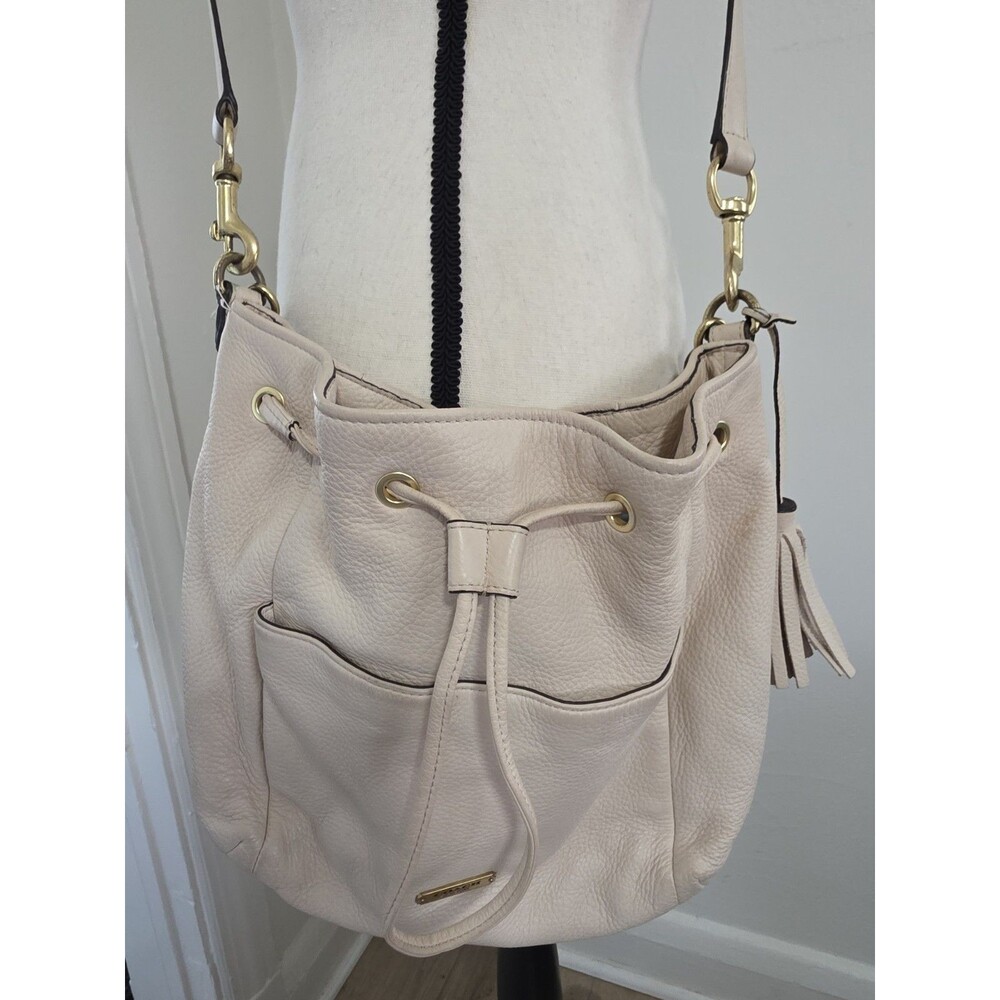 HtF Vintage Coach Avery Pebbled Leather Drawstring Bucket ShoulderBag Purse VguC